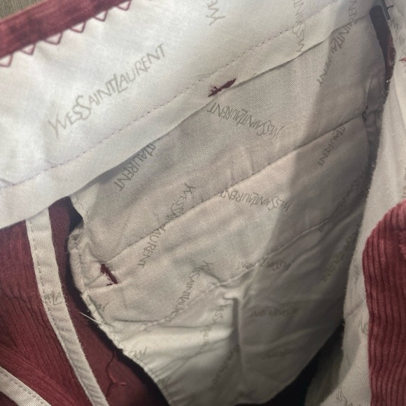 Yves Saint Laurent Sportswear Vintage Corduroy Pants Mens 29 Burgundy Maroon - Picture 11 of 11